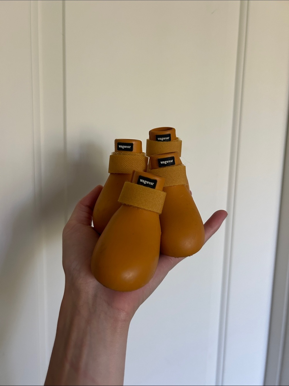 Wagwear Mustard Yellow Dog Rain Boots WagWellies